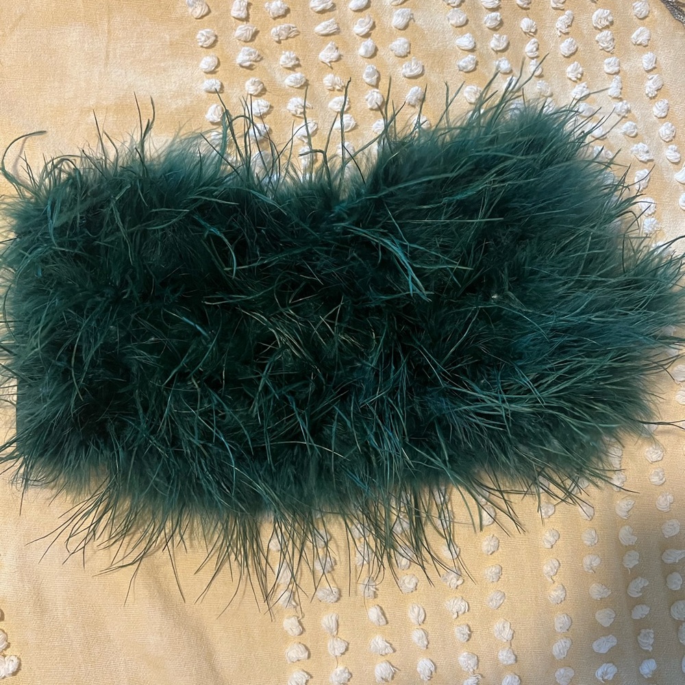 12th Tribe Green Embellished Sleeveless Crop Top - Picture 2 of 3
